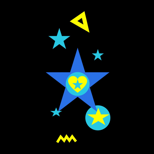 Concetto astratto della stella blu