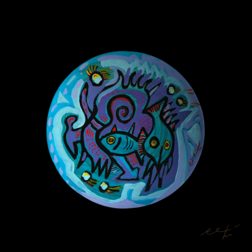 Vision Plate Colorful Fish