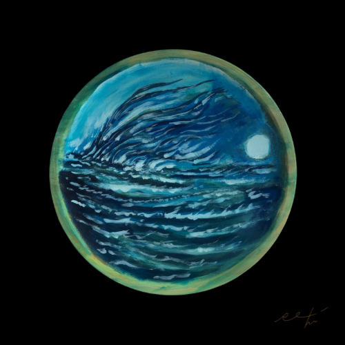Vision Plate The Full Moon on the Sea