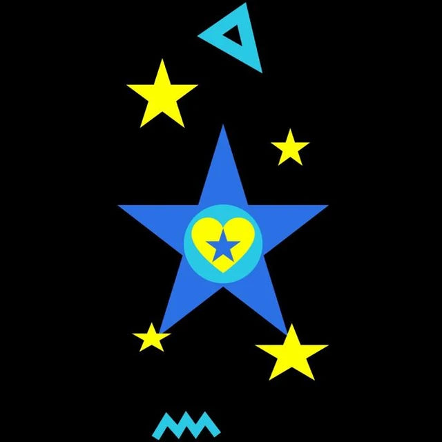 Concepto abstracto de estrella amarilla
