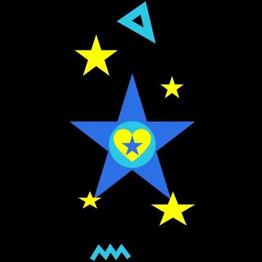 Abstract Yellow Star Concept