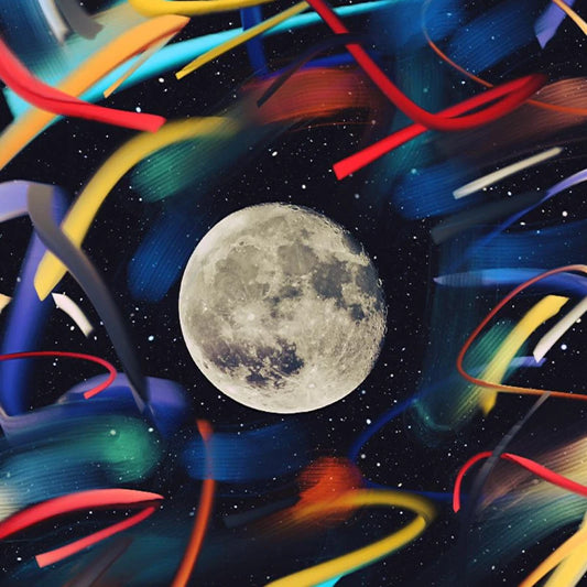 Movimento astratto Luna di distanza