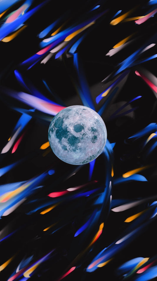 Luna piena astratta in trasferta 2