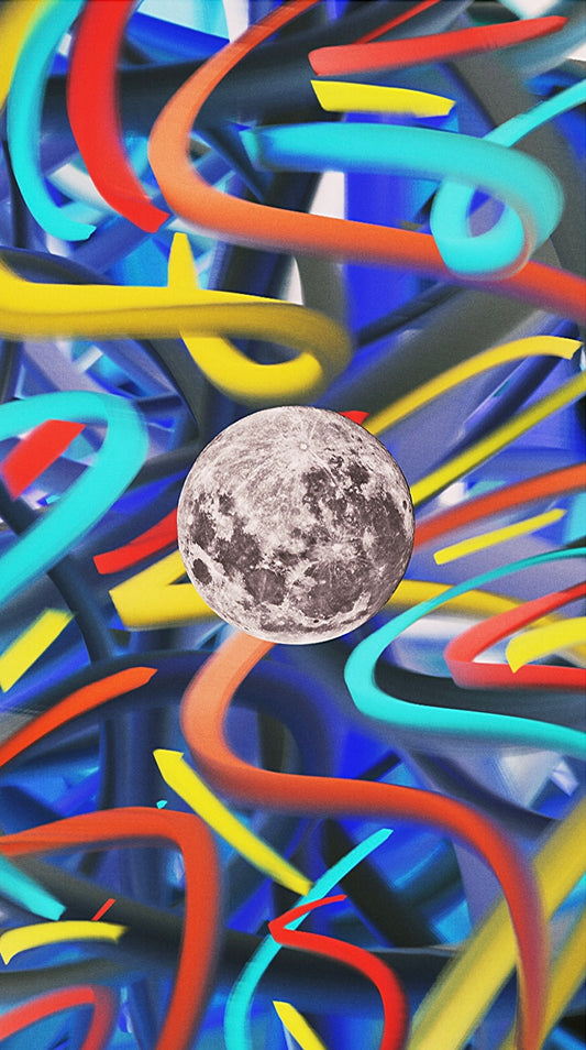 Movimento astratto Luna piena