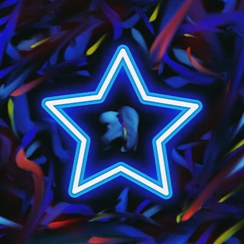 Concetto astratto Movimento Star Blu 1