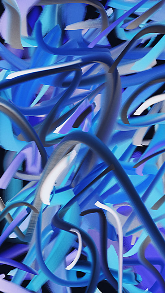Movimento astratto blu •2